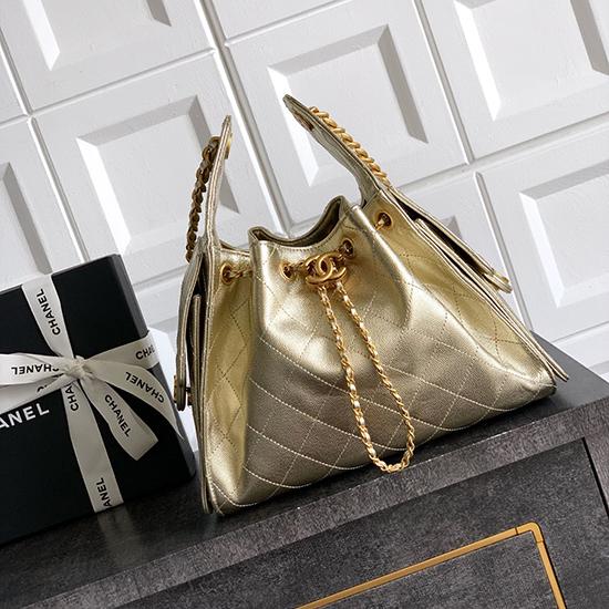 Chanel Grained Calfskin 25 Small Handbag Light Gold AS5293 Chanel Grained Calfskin 25 Small Handbag Light Gold AS5293