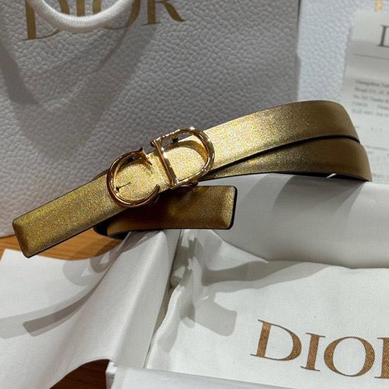Dior 20mm Leather Belt Gold BDB61802 Dior 20mm Leather Belt Gold BDB61802