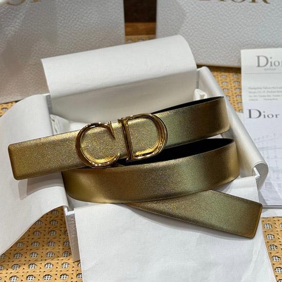 Dior 35mm Leather Belt Gold BDB61804 Dior 35mm Leather Belt Gold BDB61804