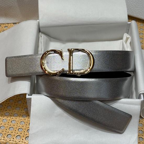 Dior 35mm Leather Belt Silver BDB61803 Dior 35mm Leather Belt Silver BDB61803
