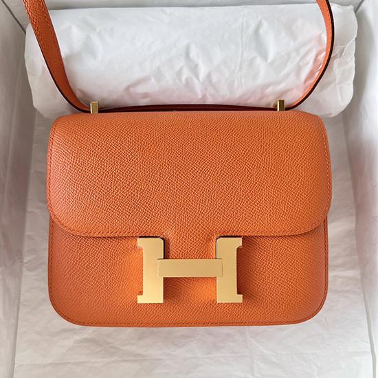 Hermes Epsom Leather Constance Bag Orange HCE1923 Hermes Epsom Leather Constance Bag Orange HCE1923