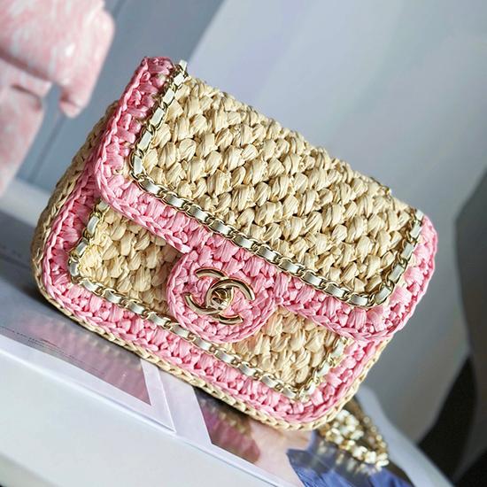 Mini Chanel Raffia Flap Bag AP0718 Mini Chanel Raffia Flap Bag AP0718