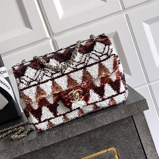 Small Chanel Sequins Flap Bag Brown AS70201 Small Chanel Sequins Flap Bag Brown AS70201