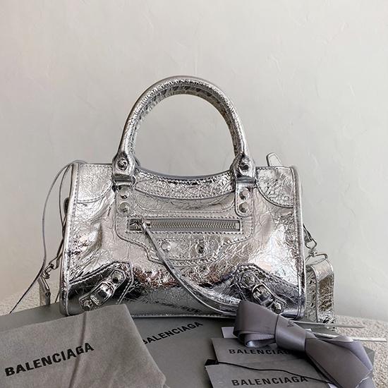 Balenciaga Le City Mini Bag Silver 806395 Balenciaga Le City Mini Bag Silver 806395