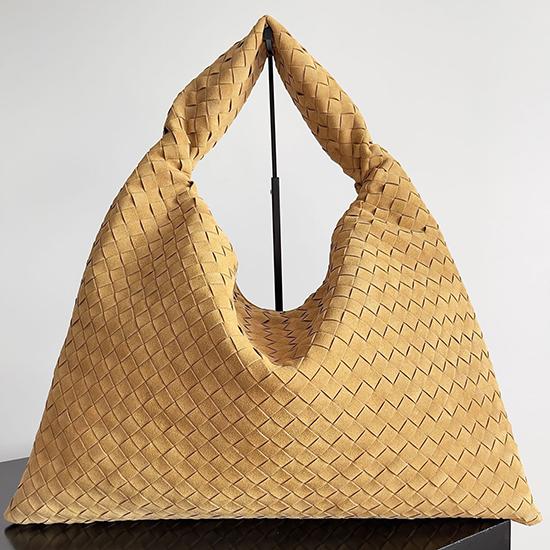 Bottega Veneta Suede Large Hop Brown 763970 Bottega Veneta Suede Large Hop Brown 763970