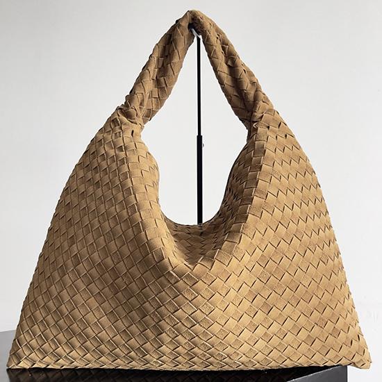 Bottega Veneta Suede Large Hop Camel 763970 Bottega Veneta Suede Large Hop Camel 763970