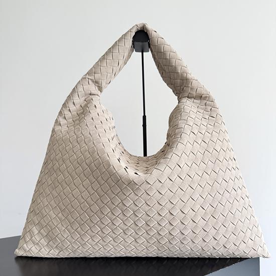 Bottega Veneta Suede Large Hop Ecru 763970 Bottega Veneta Suede Large Hop Ecru 763970