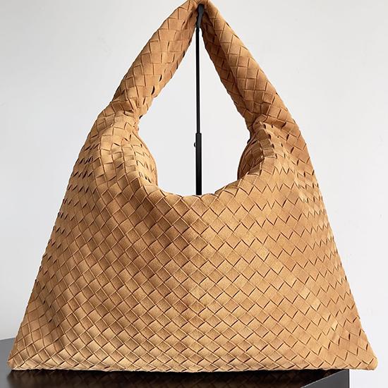 Bottega Veneta Suede Large Hop Light Brown 763970 Bottega Veneta Suede Large Hop Light Brown 763970