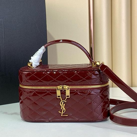 Saint Laurent Patent Gaby Vanity Bag Burgundy 7667311 Saint Laurent Patent Gaby Vanity Bag Burgundy 7667311