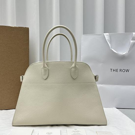 The Row Grain Leather Margaux 15 Bag White T1831 The Row Grain Leather Margaux 15 Bag White T1831