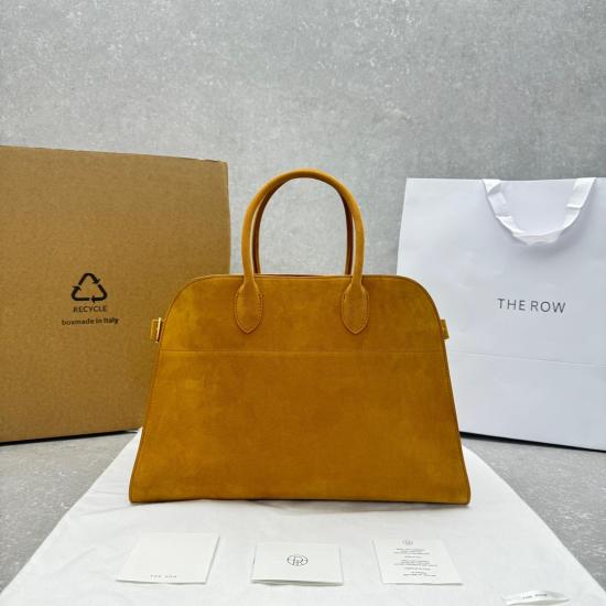 The Row Suede Margaux 15 Bag Brown T1831 The Row Suede Margaux 15 Bag Brown T1831